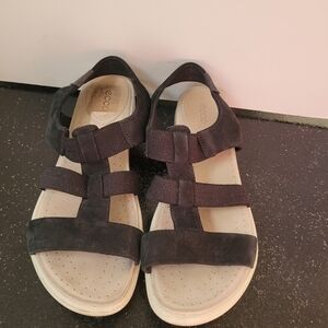 Ecco Damara Black Comfort Sandals
